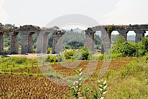 Ancient aqueduct of Hindu civilization in Hampi