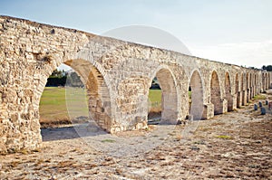 Ancient aqueduct in Larnaca, Cyprus