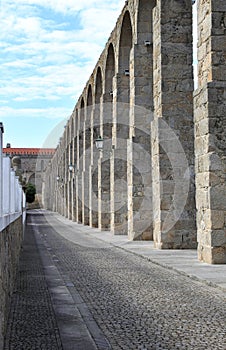 The ancient aqueduct of Portuguese Vila do Conde photo