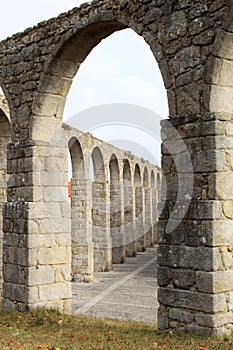 The ancient aqueduct of Vila do Conde, Portugal photo
