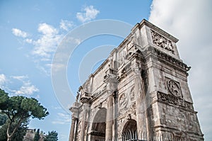 Ancient arc in Rome, Costantin arc in Rome, capital, Italy