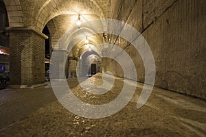 Ancient Arcade of a Church