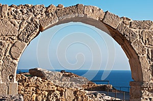Ancient arch at Kourion, Cyprus photo