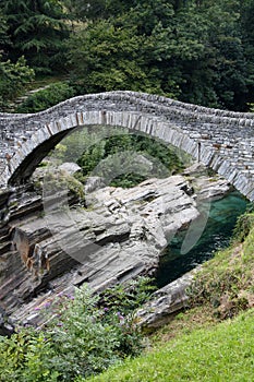 Ancient arch stone bridge