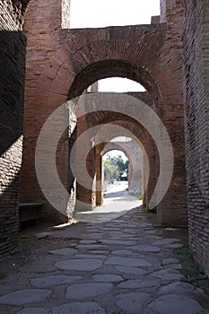 Ancient arched pathway