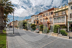 Ancient architectural style of buildings in Vilassar de Mar photo