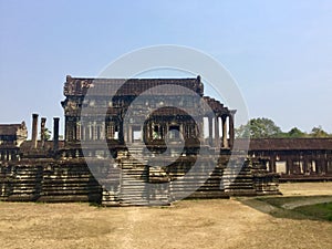 Ancient architecture. Angkor Wat . Hindu Temple . Siem Reap. Cambodia.