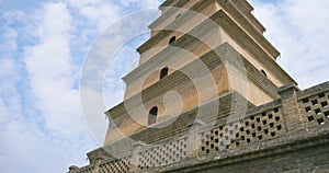 Ancient architecture Dayan Pagoda in Daci`en temple, Xian China