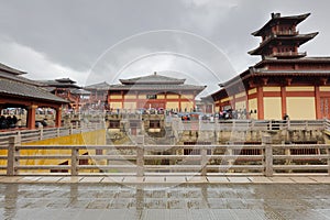 The ancient architecture of the Emperor Qin Palace in hengdian studios, adobe rgb