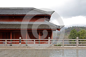 Ancient architecture of the Emperor Qin Palace in hengdian studios, adobe rgb