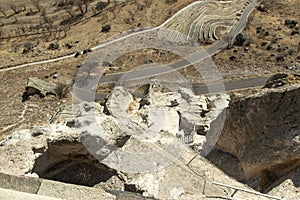 Ancient architecture in Georgia. Cave city. Holy places