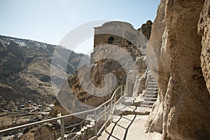 Ancient architecture in Georgia. Cave city. Holy places