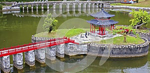 Ancient architecture miniature landscape at splendid china folk village