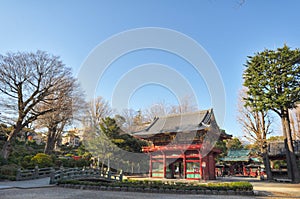 Ancient architecture of Nezu shrine, Japan