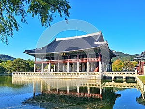 Ancient architecture in the palace of South Korea.