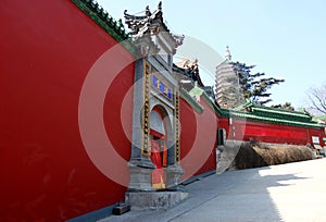 Ancient architecture of the palaces complex in the Forbidden City, Beijing, China