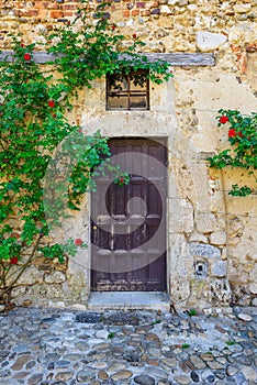 Ancient architecture at Perouges village in France