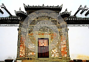 The ancient architecture in zhuge bagua village, the ancient town of china