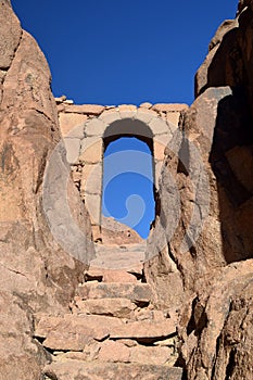 Ancient Archway on Path Leading to Summit of Mt. Sinai, Egypt photo