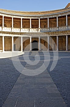 Ancient arena in the Alhambra Palace in Spain