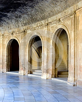 Ancient arena in the Alhambra Palace in Spain