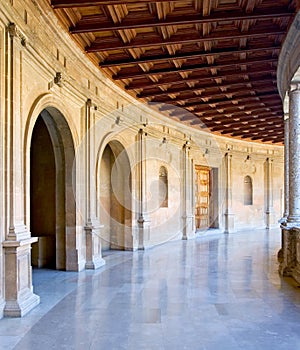 Ancient arena in the Alhambra Palace in Spain