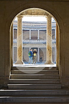 Ancient arena in the Alhambra Palace in Spain