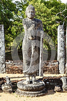 Ancient armless Buddha statue in Polonnaruwa, Sri Lanka