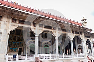 ancient artistic holy jain temple at morning