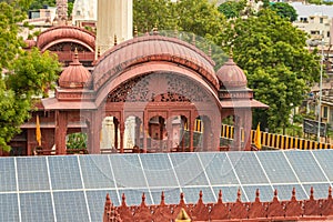 ancient artistic holy jain trample entrance with tree background