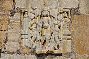 Ancient artistic sculptures meera temple chittor rajasthan India