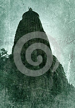 Shikhara crowning temple as mount Kailash for Shiva photo