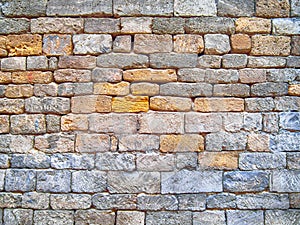 Ancient asian real brickwall