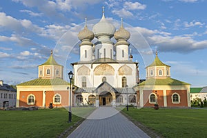 The ancient Assumption Cathedral of the Tikhvin Assumption Monastery