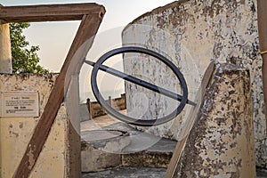 Ancient astronomical instrument at a medieval observatory at Varanasi India