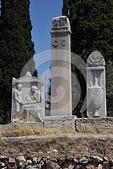 Ancient Athens Kerameikos Cemetery Burial Stones
