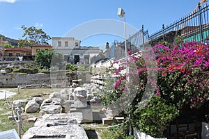 Ancient Athens ruins, Agora Market, Greece capital