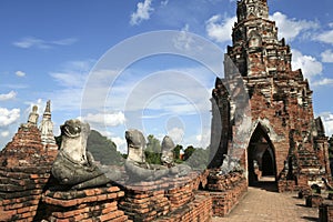 Ancient ayutthaya temple ruins thailand historical city