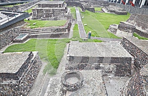 The ancient Aztec ruins of Tlatelolco in Mexico City photo