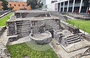 The ancient Aztec ruins of Tlatelolco in Mexico City photo