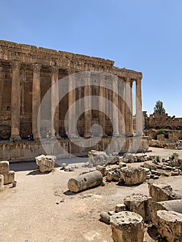 Ancient baalbek temple of bacchus acropolis