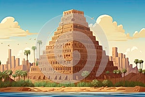 Ancient Babylon with Babel tower