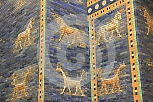 Ancient Babylonian city wall