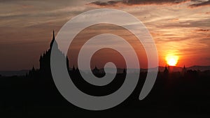 Ancient Bagan Temples at sunset, Myanmar