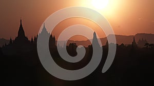 Ancient Bagan Temples at sunset, Myanmar