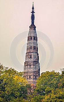 Ancient Baochu Pagoda West Lake Hangzhou Zhejiang China