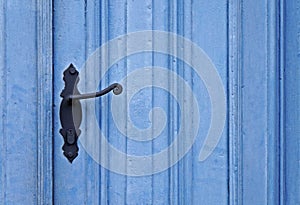 Ancient baroque door detail in historical city of Ouro Preto