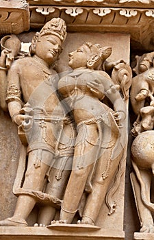 Ancient Bas-relief in Khajuraho, India