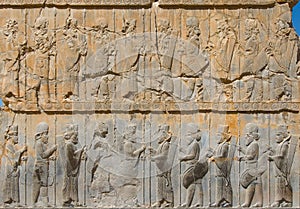 Ancient bas-reliefs of Persepolis photo