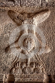 Ancient basrelief in Hampi